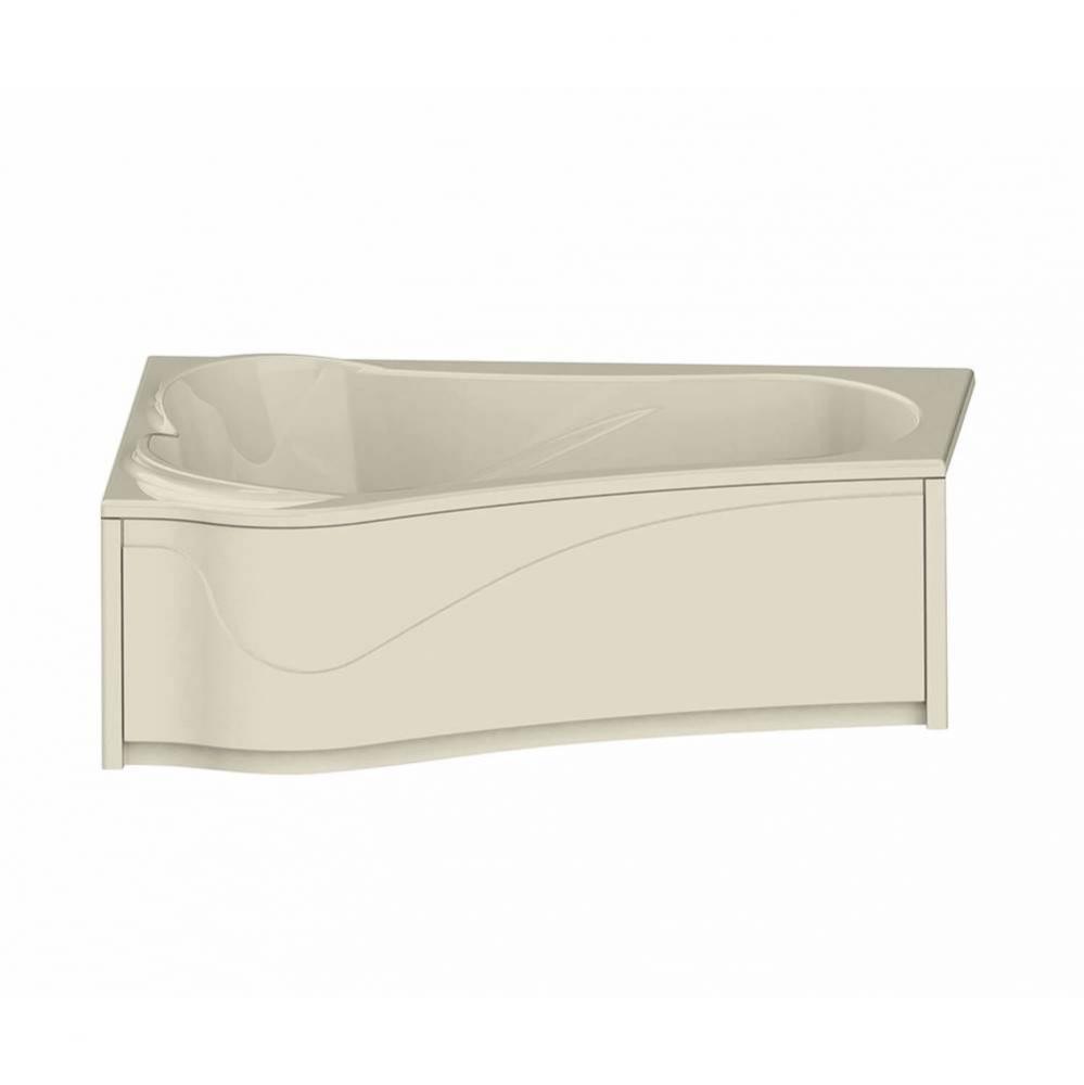 Murmur ASY 59.875 in. x 42.875 in. Drop-in Bathtub with 10 microjets System Left Drain in Bone
