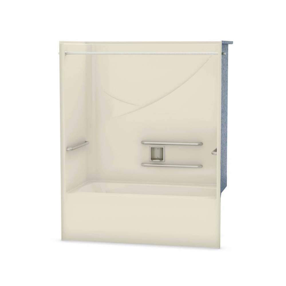 OPTS-6032 - With ADA Grab Bars 57 in. x 31.5 in. x 69.75 in. 1-piece Tub Shower with Left Drain in