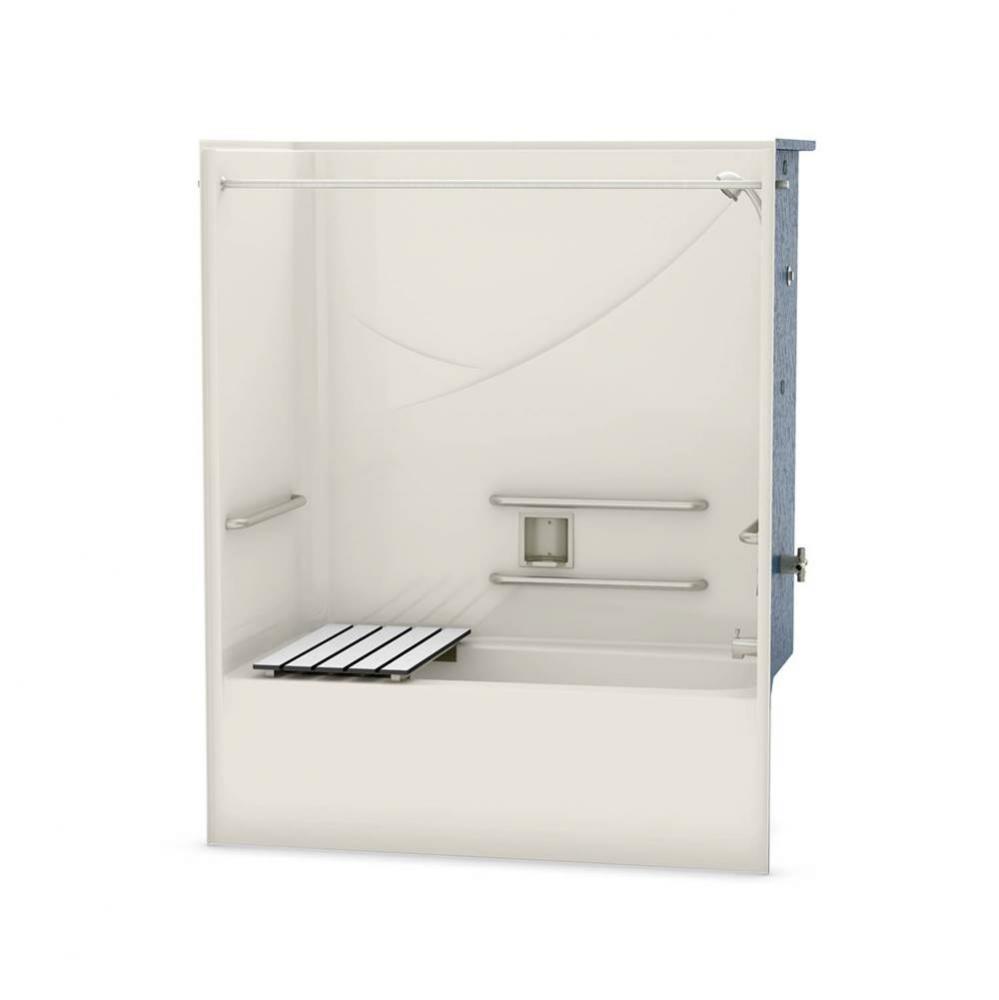 OPTS-6032 - with ADA Compliant 57 in. x 31.5 in. x 69.75 in. 1-piece Tub Shower with Left Drain in