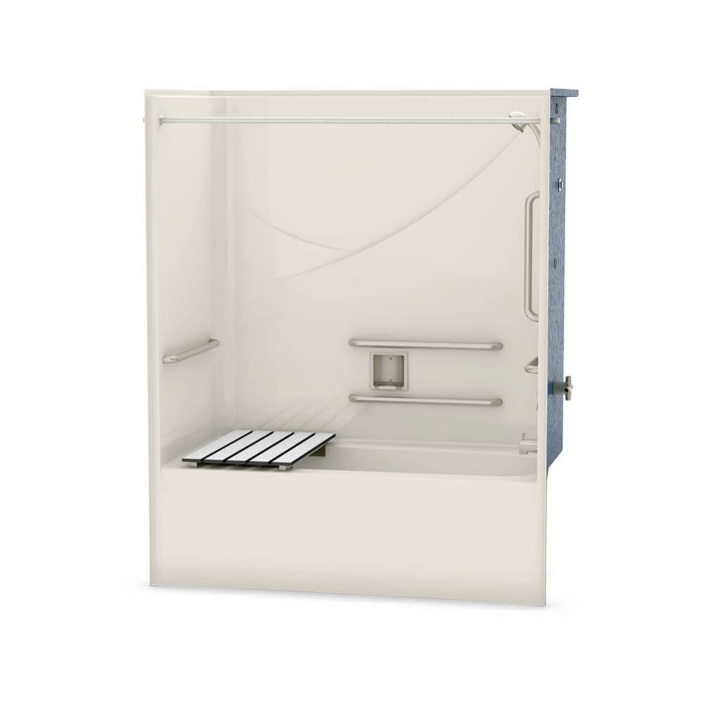 OPTS-6032 - with ANSI Compliant 57 in. x 31.5 in. x 69.75 in. 1-piece Tub Shower with Left Drain i