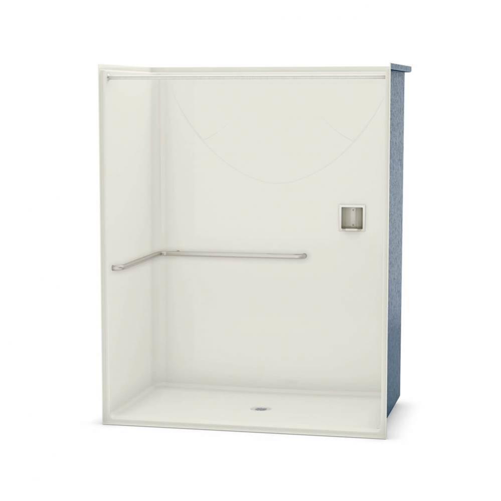 OPS-6036-RS - with ADA/ANSI Grab Bars 60 in. x 36 in. x 76.625 in. 1-piece Shower with Left-hand G