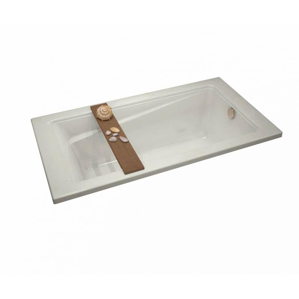 Exhibit 7236 Acrylic Drop-in End Drain Whirlpool Bathtub in Biscuit
