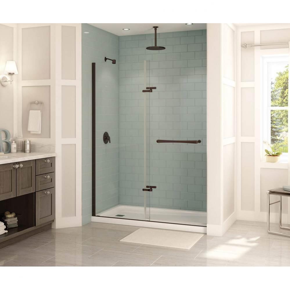 Reveal 71 56-59 x 71 ½ Inch 8mm Pivot Shower Door for Alcove Installation with Clear glass in