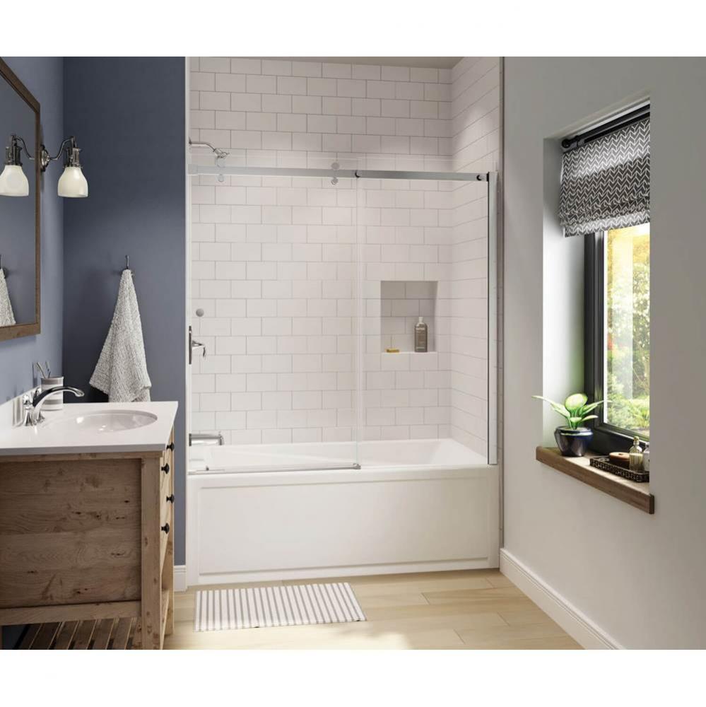 Luminescence 56 1/2-59 x 55 1/2-57 1/2 in. 6 mm Sliding Tub Door for Alcove Installation with Clea