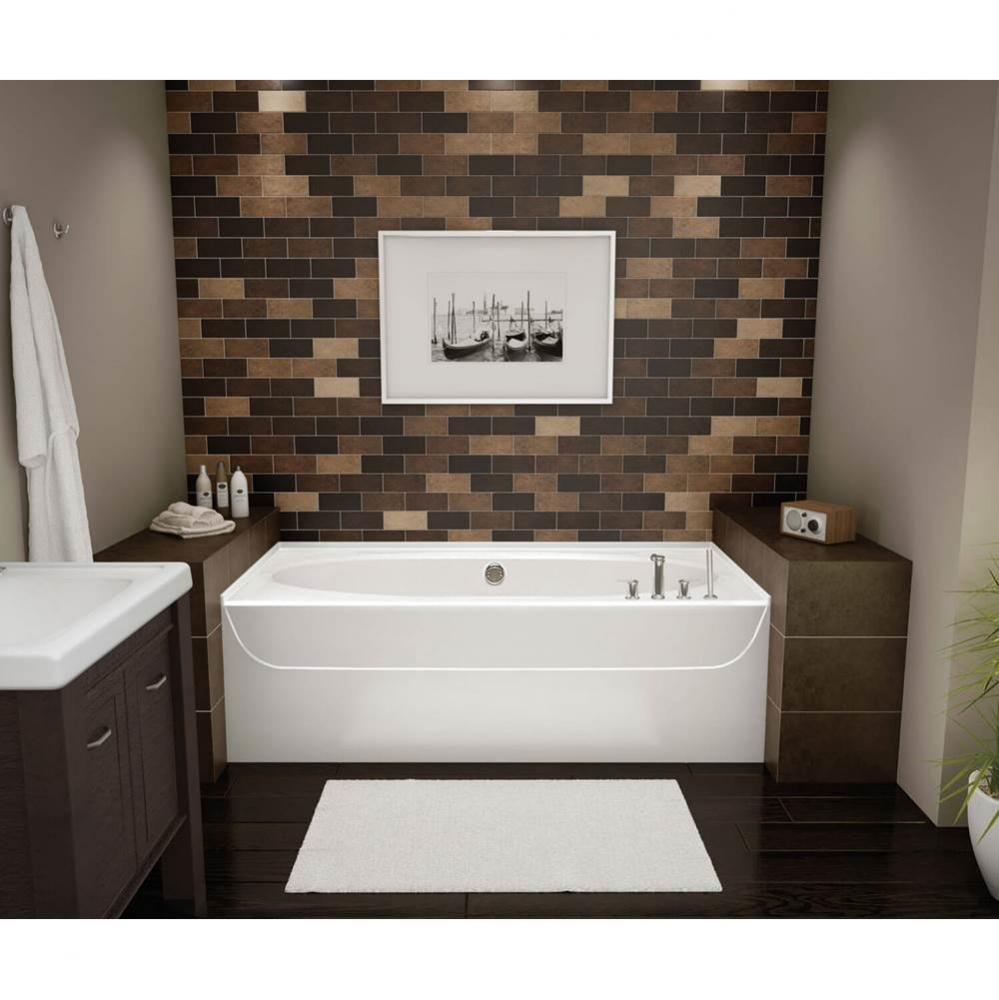 RT6042 5 FT 60 in. x 43 in. Alcove Bathtub with Whirlpool System Center Drain in Biscuit