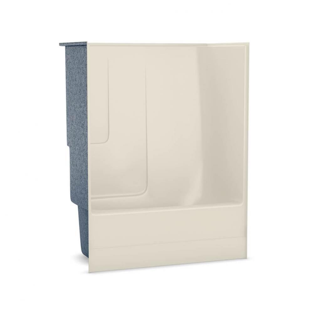 TSEA63 60 in. x 34 in. x 77.75 in. 1-piece Tub Shower with Whirlpool Left Drain in Bone