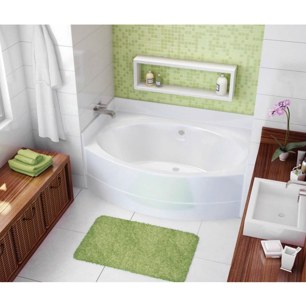 VO6042 5 FT 59.75 in. x 42 in. Alcove Bathtub with Whirlpool System Center Drain in Biscuit