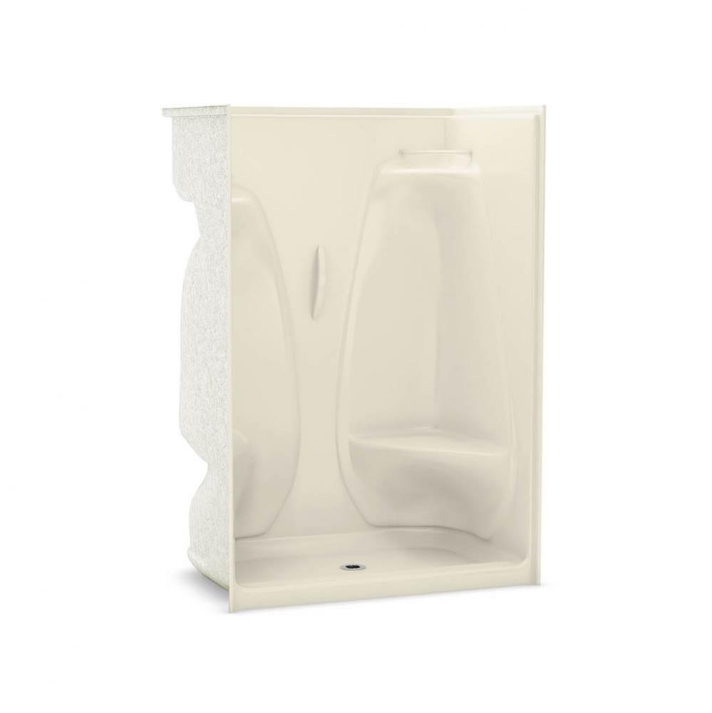 ACSH/RS/LS/NS-48 48 in. x 33.25 in. x 75 in. 1-piece Shower with No Seat, Center Drain in Bone