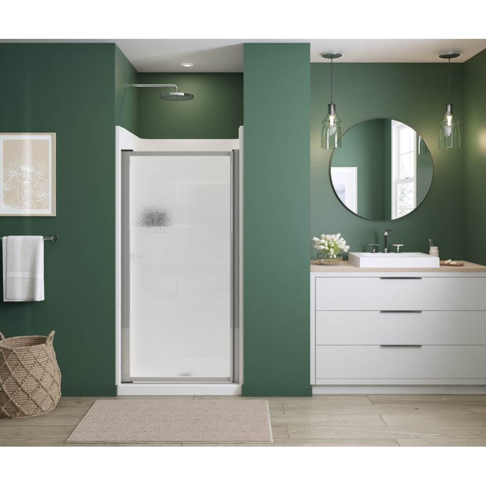 Polar Pivot 31-32.75 x 64.5 in. Pivot Shower Door for Alcove Installation with Raindrop glass in C
