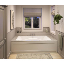 Maax 101275-056-001 - Optik 7242 Acrylic Undermount Center Drain Combined Hydrofeel & Aerofeel Bathtub in White