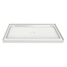 Maax 102003-000-001-000 - Rectangular Base 6034 3 in. Acrylic Alcove Shower Base with Center Drain in White