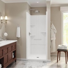 Maax 105917-000-001-003 - Camelia SH-3636 Acrylic Alcove Center Drain Two-Piece Shower in White