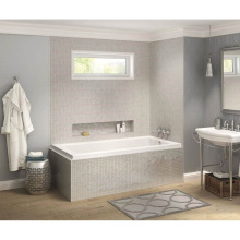 Maax 106212-L-103-001 - Pose 7236 IF Acrylic Corner Right Left-Hand Drain Aeroeffect Bathtub in White