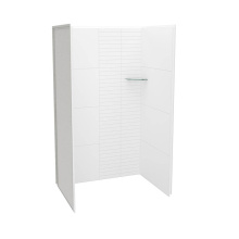 Maax 107459-306-513-000 - Utile 4832 Composite Direct-to-Stud Three-Piece Alcove Shower Wall Kit in Erosion Bora White