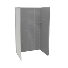 Maax 107460-306-514-000 - Utile 4836 Composite Direct-to-Stud Three-Piece Alcove Shower Wall Kit in Erosion Pebble Grey