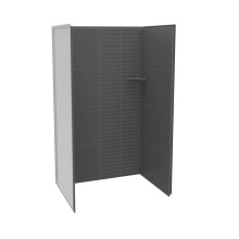 Maax 107460-306-515-000 - Utile 4836 Composite Direct-to-Stud Three-Piece Alcove Shower Wall Kit in Erosion Charcoal