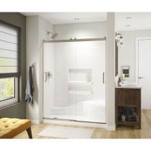 Maax 135691-900-305-000 - Revelation Square 56-59 x 70.5-73 in. 6 mm Bypass Shower Door for Alcove Installation with Clear g