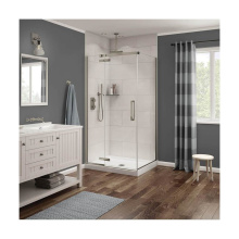 Maax 136330-900-305-000 - Link Rectangular 42 x 34 x 75 in. 8mm Pivot Shower Door for Corner Installation with Clear glass i