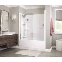 Maax 137500-900-084-000 - Edge 30 x 55.5 in. 6 mm Tub Screen for Alcove Installation with Clear glass in Chrome