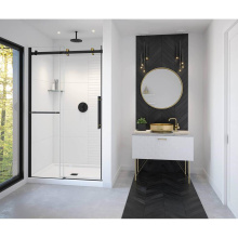 Maax 138465-900-380-000 - Vela 44.5-47 x 78.75 in. 8mm Sliding Shower Door with Towel Bar for Alcove Installation with Clear