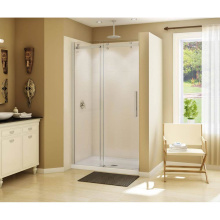 Maax 138996-900-305-000 - Halo 44.5-47 x 78.75 in. 8mm Sliding Shower Door for Alcove Installation with Clear glass in Brush