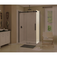 Maax 139396-900-340-000 - Halo Return Panel for 36 in. Base with Clear glass in Matte Black