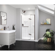 Maax 139577-900-173-000 - Reveal Sleek 71 41 1/2-44 1/2 x 71 1/2 in. 8 mm Pivot Shower Door for Alcove Installation with Cle