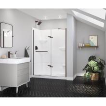 Maax 139579-900-173-000 - Reveal Sleek 71 51 1/2-54 1/2 x 71 1/2 in. 8 mm Pivot Shower Door for Alcove Installation with Cle