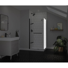 Maax 139583-900-340-000 - Reveal Sleek 71 Return Panel for 36 in. Base with Clear glass in Matte Black