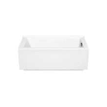 Maax 410009-000-001-104 - ModulR 6032 (With Armrests) Acrylic Wall Mounted Left-Hand Drain Bathtub in White