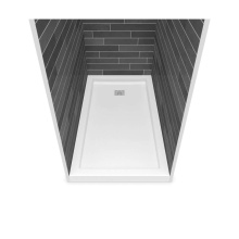 Maax 420006-504-001-100 - B3Square 6036 Acrylic Alcove Deep Shower Base in White with Back End Drain