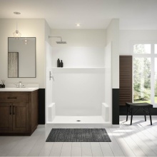 Maax 107661-000-002-000 - Icon SH6034 AcrylX Alcove Center Drain One-Piece Shower in White