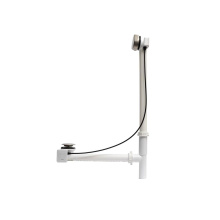 Maax 10022491-105 - Rotary Turn Cable-Operated Waste and Overflow, 33'' Cable, Complete Kit in Brushed Nicke