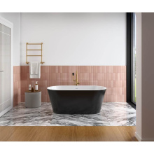 Maax 107675-000-001-100 - Chorale 60 x 30 Acrylic Freestanding Center Drain Bathtub in White with Black Skirt