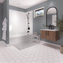 Maax 106697-000-272-000 - Effika 6030 Polystyrene Glue Up Three-Piece Tub Wall Surround in White