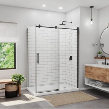 Maax 135929-900-340-000 - Ibiza Return Panel for 36 Inch Base with Clear glass in Matte Black