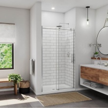 Maax 135921-900-084-000 - Ibiza 45-47 x 78 Inch 8mm Sliding Shower Door for Alcove Installation with Clear glass in Chrome