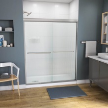 Maax 134565-927-305-000 - Kameleon 55-59 x 71 Inch 6 mm Bypass Shower Door for Alcove Installation with Fluted glass in Brus