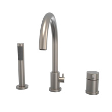 Maax 10045541-105 - Keros Deckmounted Tub Faucet with Handshower in Brushed Nickel