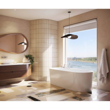 Maax 107832-000-001-000 - Kuja 6732 Acrylic Freestanding End Drain Bathtub in White