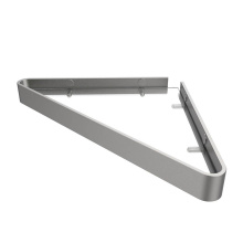 Maax 10042818-201 - Manhattan Corner Shelf with Glass in Brushed Chrome