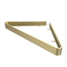 Maax 10042818-343 - Manhattan Corner Shelf with Glass in Brushed Gold