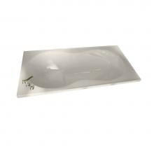 Maax 100073-094-007 - Melodie 66 x 33 Acrylic Alcove Center Drain Combined Hydromax & Aerofeel Bathtub in Biscuit