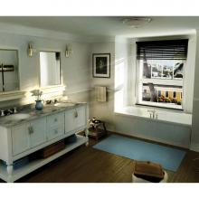Maax 101054-094-001 - Topaz 6032 Acrylic Alcove End Drain Combined Hydromax & Aerofeel Bathtub in White
