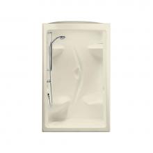 Maax 101139-R-000-004 - Stamina 48-I 51 in. x 35.75 in. x 85.25 in. 1-piece Shower with Right Seat, Center Drain in Bone