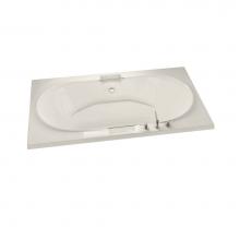 Maax 101250-091-007 - Antigua 71.75 in. x 41.75 in. Drop-in Bathtub with 10 microjets System Center Drain in Biscuit