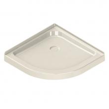 Maax 101426-000-007 - NR 32.125 in. x 32.125 in. x 4.125 in. Neo-Round Corner Shower Base with Center Drain in Biscuit
