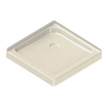 Maax 101431-000-004 - SQ 32.125 in. x 32.125 in. x 4.125 in. Square Corner Shower Base with Center Drain in Bone