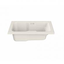 Maax 102227-097-007 - Lopez 7236 Acrylic Alcove End Drain Combined Whirlpool & Aeroeffect Bathtub in Biscuit
