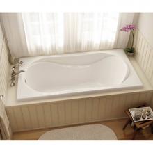 Maax 102723-109-001 - Cocoon 65.875 in. x 36 in. Drop-in Bathtub with Combined Hydrosens/Aerosens System End Drain in Wh